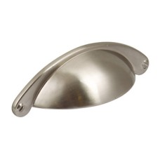 Cup Pull Handle Zinc Alloy Fixing Centres 64 mm Knightsbridge Stainless steel effect