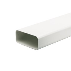 Ducting Tube Length 1000 mm White Plastic System 125/150 System 150 height x width 89 x 222 mm