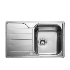Sink Single Compact Bowl and Drainer Rangemaster Michigan MG8001 Stainless steel sink top mount Reversible drainer
