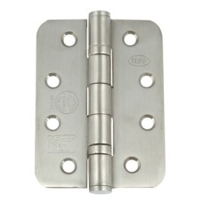 Butt Hinge Ball Bearing Grade 201 Stainless Steel Length x width: 102 x 76 mm radiused corners polished 1 pc