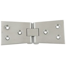 Counter Flap Hinge 102 x 38 mm Brass with Brass Pin For use with counter flap catch Satin chrome
