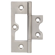 Butt Hinge Flush 75 x 51 mm Steel Provides 180° door opening Satin chrome plated