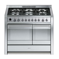 Cooker with Multifunction Oven Gas 1000 mm Smeg Opera A2-81 - Stainless steel