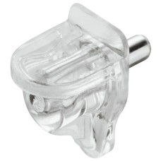 Shelf Support Plug in for Ø 3 mm Hole for wooden and glass shelves load bearing capacity 8 kg per item Transparent