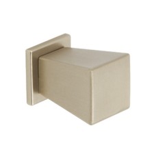 Knob with Backplate Zinc Alloy 15 x 15 mm Augusta Stainless steel effect