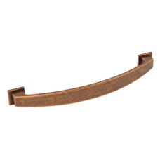 Bow Handle with Backplate Zinc Alloy Fixing Centres 128-160 mm Augusta Antique copper fixing centres 128 mm