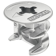 Connector Housing with Rim Zinc Alloy Minifix 15 For wood thickness from 16 mm drilling depth D: 12.5 mm dim. A: 8 mm bright