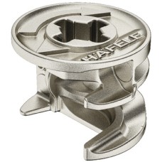 Connector Housing without Rim Zinc Alloy Minifix 15 For wood thickness from 13 mm dim. A 6.5 mm drilling depth x 11.0<sup>+0.2 </sup>mm nickel plated