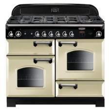 Range Cooker Natural Gas 1100 mm Rangemaster Classic 110 CLA110NGFCR/C - Cream finish chrome trim