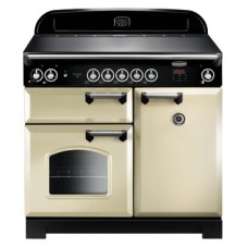 Range Cooker Electric Induction 994 mm Rangemaster Classic 100 CLA100EICR/C - Cream finish chrome trim
