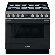 Range Cooker Dual Fuel Pyrolytic Multifunctional Single Cavity 900 mm Smeg Portofino CPF9GPAN - Anthracite