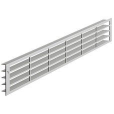 Ventilation Grille for Recess Mounting 570 x 57 mm Ventilation area 200 cm2 recessed length 540 mm matt silver F1