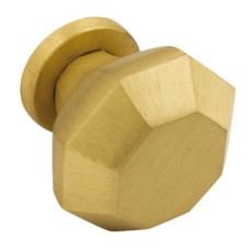 Knob Brass or Cast Iron 37 x 37 mm Burbridge Brushed brass finish