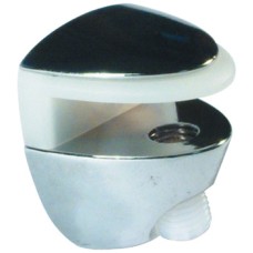 Shelf Support Screw Fixing Clamp Design for 5-10 mm Glass Shelves Cobrone Matt chrome