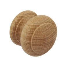 Turned Knob Wood Ø 44 mm End Grain Oak