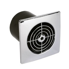 Extractor Fan Timer Wall or Ceiling System 100/125/150 Long life motor System 4 140 x 140 mm chrome