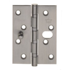 Butt Hinge Security 102 x 76 mm 304 Stainless Steel Phoenix Slimline Staggered hole pattern Square corners satin