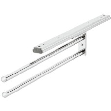 Towel Rail Aluminium Unhanded With 2 arms polished chrome