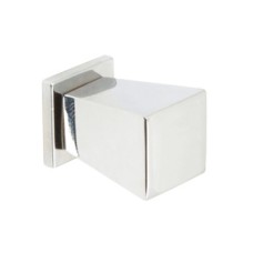 Knob with Backplate Zinc Alloy 15 x 15 mm Augusta Polished chrome