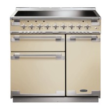 Range Cooker Induction 900 mm Rangemaster Elise 90 Black finish brushed chrome trim