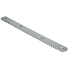 Door Panel Connector Connecting Plate 3 mm Thick Steel Steel Length 230 mm white lacquered