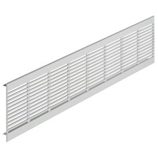Ventilation Grille for Press Fitting with Slots Straight-edged Ventilation area 157.2 cm2 dimensions (L x W): 500 x 100 mm max. installation dims. 485 x 85 mm silver F1