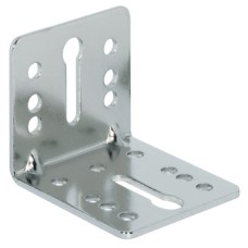 Mounting Bracket Steel with 2 Keyholes Nickel plated finish