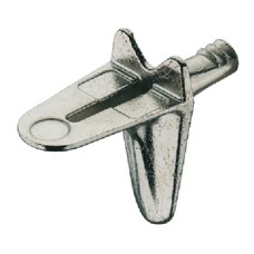 Shelf Support Plug in for Ø 3 mm Holes Load Capacity 75 kg Zinc Alloy With twin grooves Nickel plated
