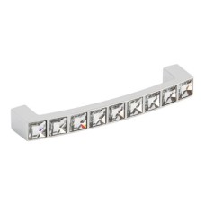 D Pull Handle Zinc Alloy Fixing Centres 96-128 mm Crystal Polished chrome fixing centres 128 mm