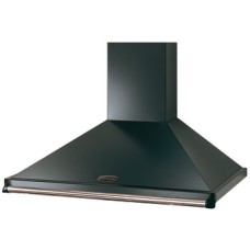Chimney Hood with Rail Rangemaster Classic 110 CLAHDC110BC - Black finish chrome badge and rail