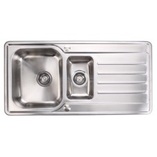 Sink Stainless Steel 1.5 Bowl and Drainer Häfele Abbey Top mount Reversible