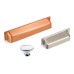Knob Zinc Alloy Width 28 mm Height 18 mm Pearl Brushed copper finish
