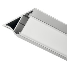 Aluminium Profile for Loox LED Flexible Strip Lights Loox 2193 Aluminium angled light opening 40° Silver coloured anodised