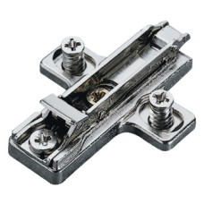 Cruciform Mounting Plate Zinc Plated Duomatic For side panel thickness 19 mm Height 3 mm hole centres: 32 mm