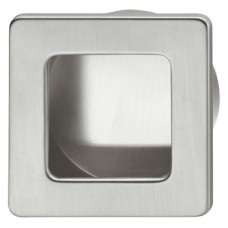 Inset Handle Zinc Alloy for Glue Fixing Square Saul Matt nickel width 39 mm Ø 35 mm