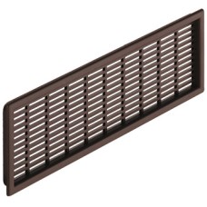 Ventilation Grille for Recess Mounting with Flanged Rim Straight-edged Ventilation area  23 cm2 length 175 mm recessed length 170 mm height 41 mm recessed height 35 mm brown