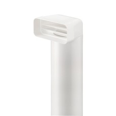 Deflector with Tube White Plastic System 125/150 System 125 height x width 82 x 174 mm length 500 mm