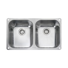 Sink Double Bowl Rangemaster Atlantic Classic UB3535 Stainless steel sink undermount