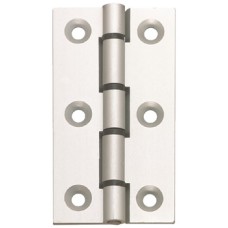 Butt Hinge 75 x 50 mm Aluminium With stainless steel pin and washers Etched and silver anodised