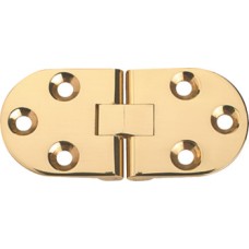Counter Flap Hinge Brass 75 x 34 mm Satin chrome