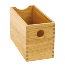 Storage Box Clear Lacquered European Oak Set of 4 boxes
