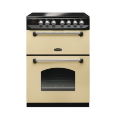 Range Cooker Electric Ceramic 600 mm Rangemaster Classic 60 CLA60ECCR/C - Cream finish chrome trim