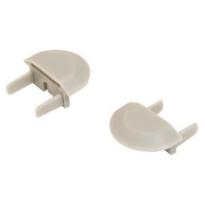 End Caps for Recessed Aluminium Profiles Loox 1190 To suit Loox LED flexible strip lights Silver coloured plastic