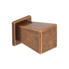 Knob with Backplate Zinc Alloy 15 x 15 mm Augusta Antique copper