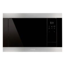 Microwave Oven with Electric Grill Finger Friendly Depth 320mm Smeg Classic FMI320X2 - Stainless steel with dark glass