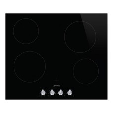 Hob Ceramic with Stainless Steel Controls 600mm Smeg SE364TDM - Black