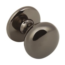 Knob Zinc Alloy Ø 32 mm Mayberry Polished black nickel