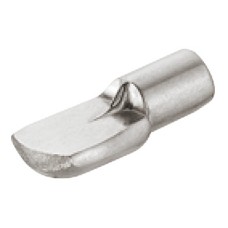 Shelf Support Plug in for Wooden Shelves and Ø 5 mm Hole with Anti-Slide Feature Load-bearing capacity 80 kg Nickel plated