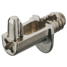 Shelf Support Plug in with Thread for Ø 5 mm Hole and with Shelf-Fixing Lug For wooden shelves Nickel plated
