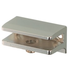 Shelf Support Clamp Design 24mm Screw Fixing for Glass Shelves Polished chrome